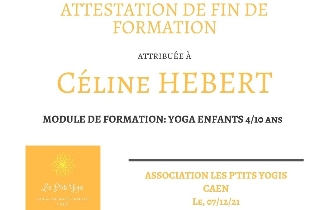 Nouvelle compétence: le Yoga pour enfants!